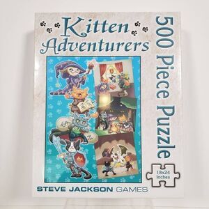 Steven Jackson Jigsaw Puzzle Kitten Adventurers 500 Pieces  New‎ Sealed Games